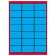 100 Etikettenbladen L63,5xH38,1 mm 2100 etiketten/doos, felblauw