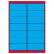 100 Etikettenplanken L99xH38,1 mm 1400 etiketten/doos, felblauw