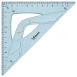 Hoekmeter 45° hypotenusa 21 cm - GEOMETRIE, van gerecycled plastic