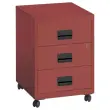 Mobiele metalen kast met 3 lades terracotta