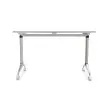 Opvouwbare tafel 120x70 wit/aluminium gemonteerd 