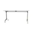 Opvouwbare tafel 150x70 wit/alu gemonteerd