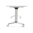 Opvouwbare tafel 150x70 wit/alu gemonteerd