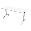 Opvouwbare tafel 150x70 wit/alu gemonteerd