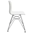 2 UXSTEEL stoelen 2, 4 chromen poten met een witte zitting gemonteerd