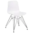 2 UXSTEEL stoelen 2, 4 chromen poten met een witte zitting gemonteerd