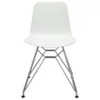 2 UXSTEEL stoelen 2, 4 chromen poten met een witte zitting gemonteerd