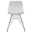 2 UXSTEEL stoelen 2, 4 chromen poten met een witte zitting gemonteerd