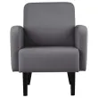 Fauteuil LISBOA 1 plaats Grijs muis stof gemonteerd 