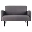 Sofa LISBOA 2-zit Grijs muis stof gemonteerd 