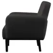 Fauteuil LISBOA 1 plaats Zwart kunstleer gemonteerd