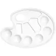 Ovale schilderpalet Wonday - 22 x 16 cm - 10 vakken - wit
