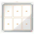 Vitrinekast voor buiten magnetisch Premium+ 6A4 NOBO