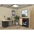 Bureau BORDEAUX 160 x 80 esdoorn - antraciet poten gemonteerd 