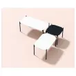 Salontafel MEET 50 x 50 Zwart met zwarte poten