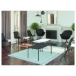 Salontafel MEET 50 x 50 Zwart met zwarte poten