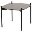 Salontafel MEET 50 x 50 Zwart met zwarte poten gemonteerd