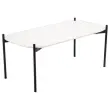 Salontafel MEET 100 x 50 Wit met zwarte poten