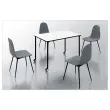 Rijdend tafel FEX OFFICE 116 x 50 cm Wit met zwarte poten