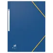 10 Mappen 3 flap met elastieken - Bicolor Recyc+ A4 - blauw - OXFORD
