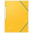 10  Map 3 flappen met elastiek Bicolor Recyc+ formaat A4 - Geel - OXFORD 