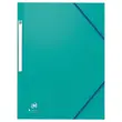 10 Mappen 3 flap met elastieken - Bicolor Recyc+ A4 - groen - OXFORD