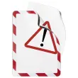 2 Magnetische displayhoezen Security A4 rood/wit DJOIS