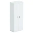 Hoge melamine kast 2 deuren 197x80x42cm grijs