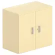 Lage melamine kast 2 deuren 73x80x42cm beuken