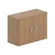 Laag melamine kast 2 deuren 73x100x42cm notenhout