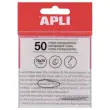 Pakje met 50 transparante zelfklevende memoblaadjes 75x75 mm - Wit 