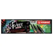 3 verfmarkeerstiften STABILO FREE - zwarte acryl inkt - mix van punten