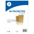50  Enveloppen kraftpapier 90g -  176x250mm - IPC BONG 