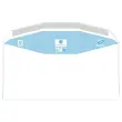 1000 witte enveloppen MSPA 115x225 venster 45x100 80gr gecoat Fiducial