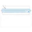 500 witte enveloppen 110x220 mm 75g met siliconen band