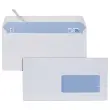 500  witte enveloppen 110x220 mm 75g venster 45x100 siliconen band 
