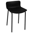Tabouret POPP met lage rugleuning zwart H60