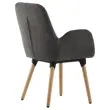 2 Stoelen Grijs stof 4 houten poten gelakt gemonteerd