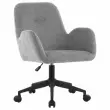 2  Stoelen Grijze stof met gemonteerde wielen 