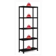 Plank L 75 cm met 5 schappen zwart 