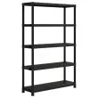 Plank L 120 cm met 5 planken zwart