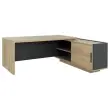 Bureau BARI Retour rechts 180 cm eiken van de bocage gemonteerd