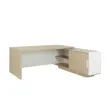 Bureau BARI Terug links 180 cm eikenstructuur / wit gemonteerd 
