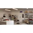 Multifunctionele rek 3 niveaus L90 x H90 cm grijs metaal staal