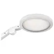 Bureau LED-lamp Giant silva wit met houten voet