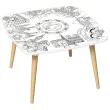 Salontafel KIDS decor monument grijs wit 60x60