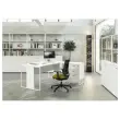 Bureau BELGRADE 140 x 80 wit met witte poten gemonteerd