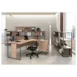 Bureau BELGRADE 140 x 80 eik met antracietkleurige poten gemonteerd 