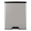 Rechthoekige Decobin afvalemmer 65l met metalen decor