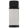 Rectangulaire duo afvalemmer 23l+23l met metalen decor
